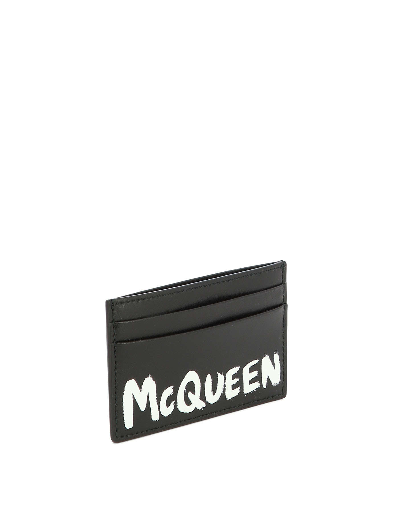 ALEXANDER MCQUEEN Black   McQueen Graffiti card holder